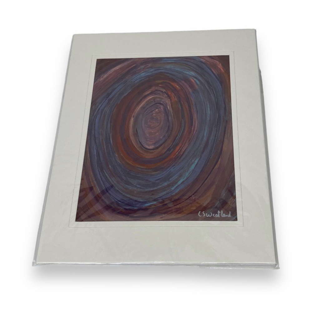 Original Acrylic Abstract Art Painting Tree Rings by lioness Mystical Arts